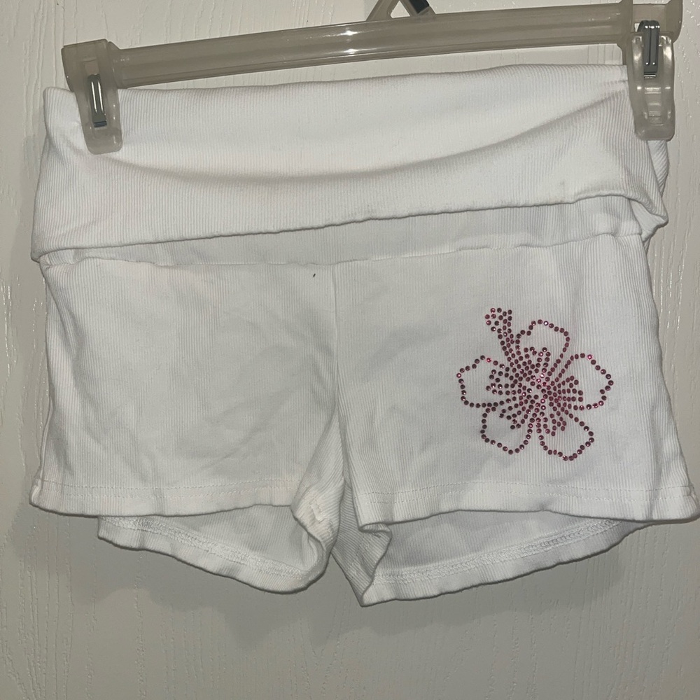 Missguided White Crop Top with Pink Bejeweled Floral Design - Picture 6 of 8